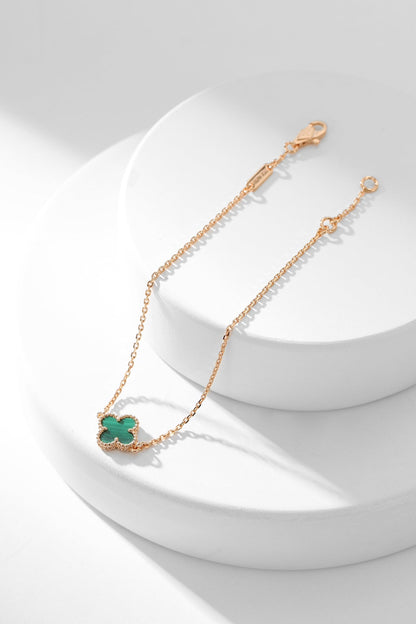 [Love's Uplift]CLOVER BRACELET MALACHITE 1 MOTIF