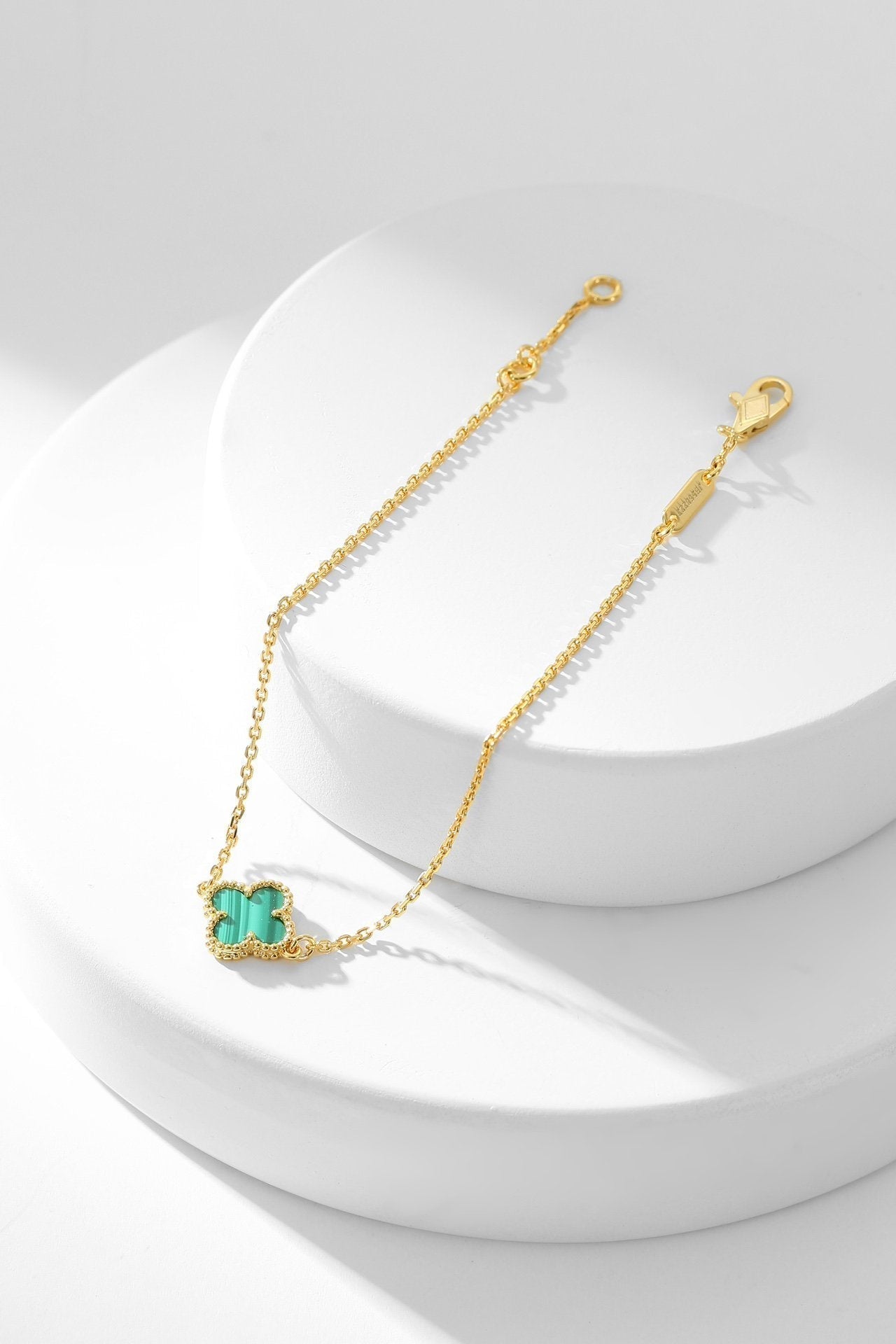 [Love's Uplift]CLOVER BRACELET MALACHITE 1 MOTIF