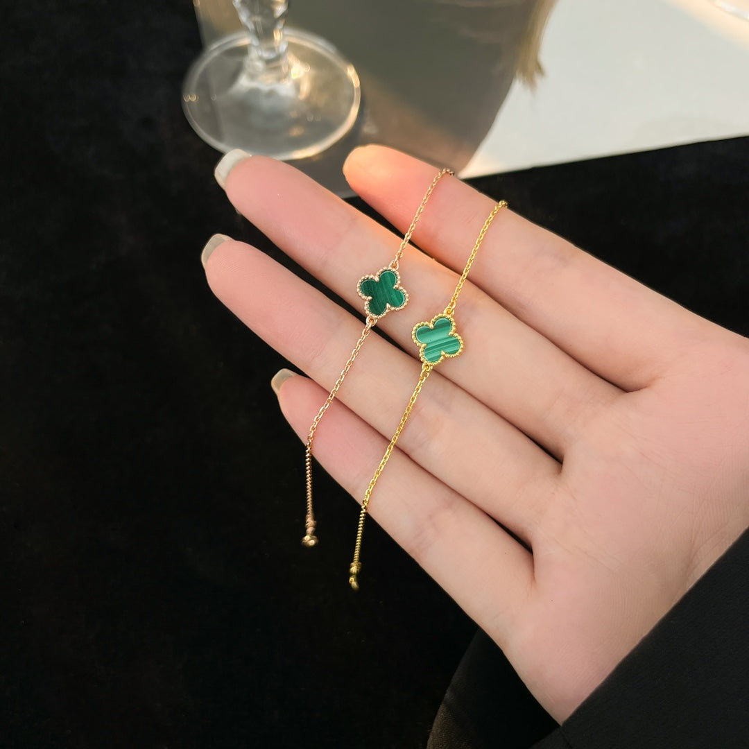 [Love's Uplift]CLOVER BRACELET MALACHITE 1 MOTIF