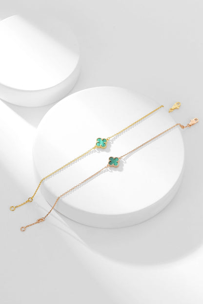 [Love's Uplift]CLOVER BRACELET MALACHITE 1 MOTIF
