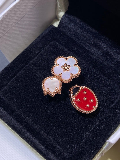 [Love's Uplift]LUCKY 3 MOTIF ROSE GOLD RING