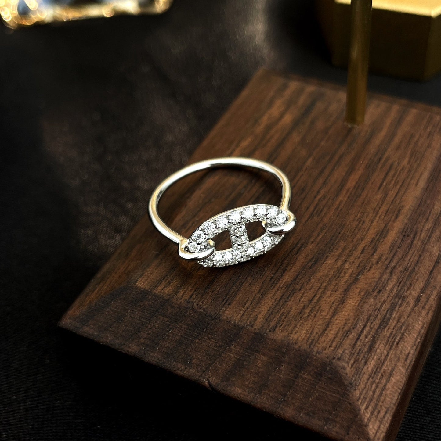 [Love's Uplift]RONDE SMALL SILVER DIAMOND RING
