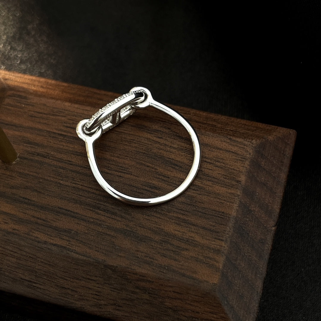 [Love's Uplift]RONDE SMALL SILVER DIAMOND RING