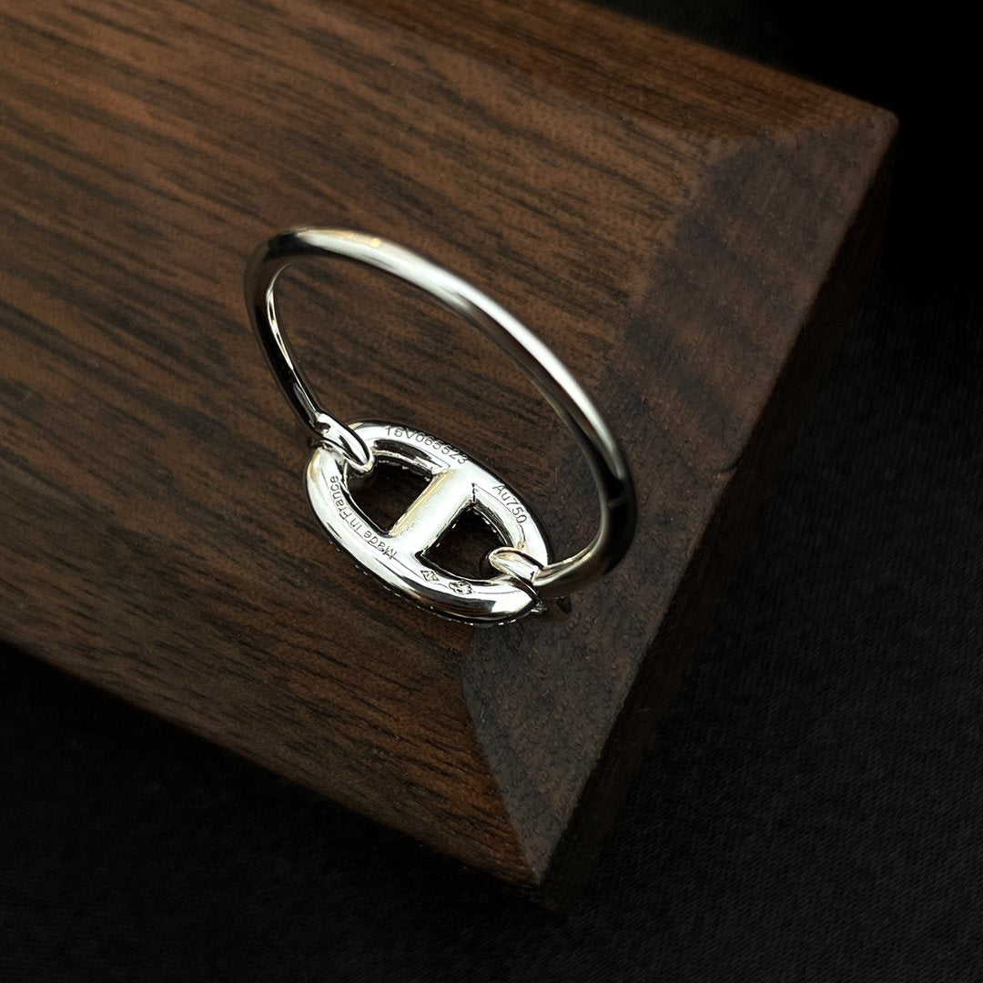 [Love's Uplift]RONDE SMALL SILVER DIAMOND RING
