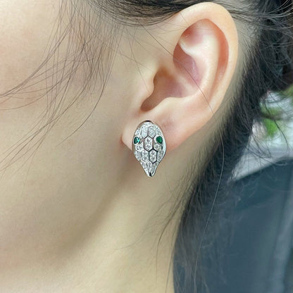 [Love's Uplift]SERPENT DIAMOND STUD EARRINGS