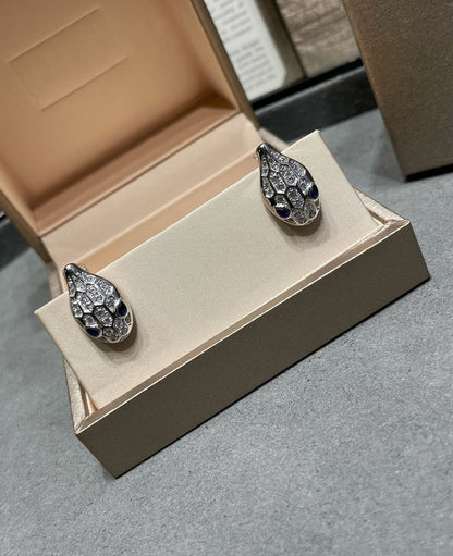 [Love's Uplift]SERPENT DIAMOND STUD EARRINGS