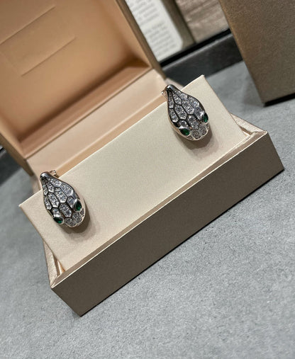 [Love's Uplift]SERPENT DIAMOND STUD EARRINGS
