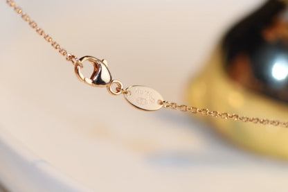 [Love's Uplift]JEUX MALACHITE 1 DIAMOND PINK GOLD NECKLACE