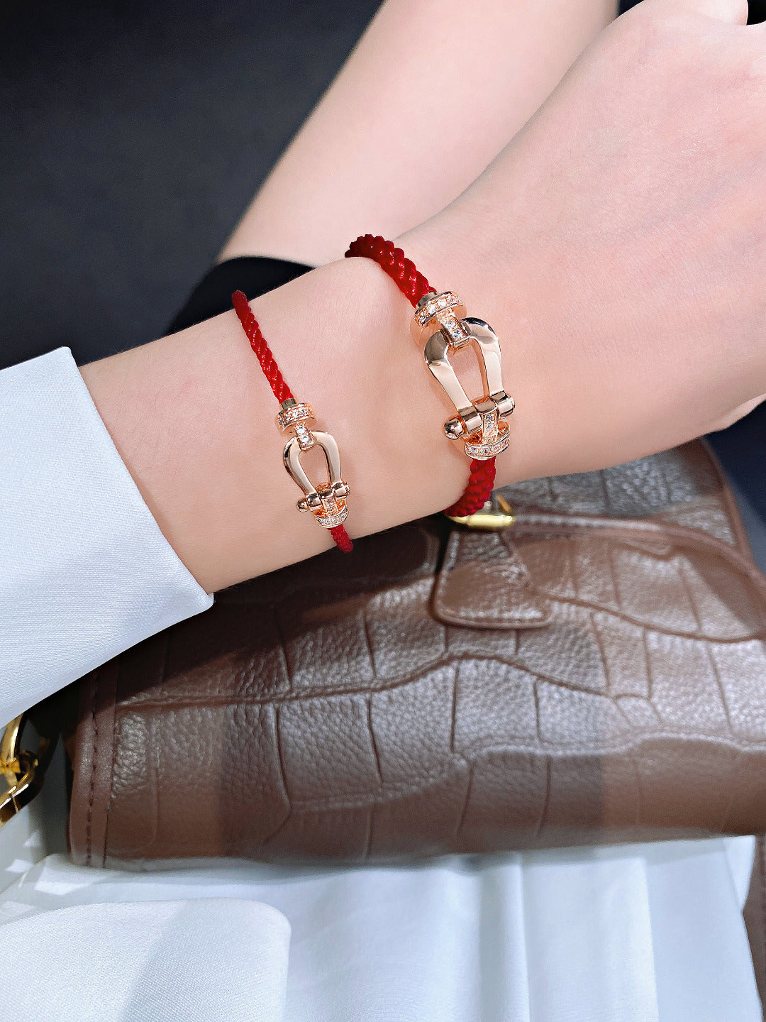 [Love's Uplift]FORCE 10 HALF DIAMOND PINK GOLD RED CORDERI LARGE AND MEDIUM MODEL
