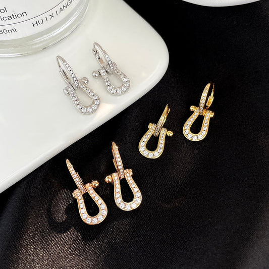 [Love's Uplift]FORCE 10 FULL DIAMOND DROP EARRINGS MEDIUM MODEL