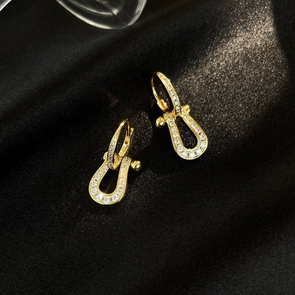 [Love's Uplift]FORCE 10 FULL DIAMOND DROP EARRINGS MEDIUM MODEL