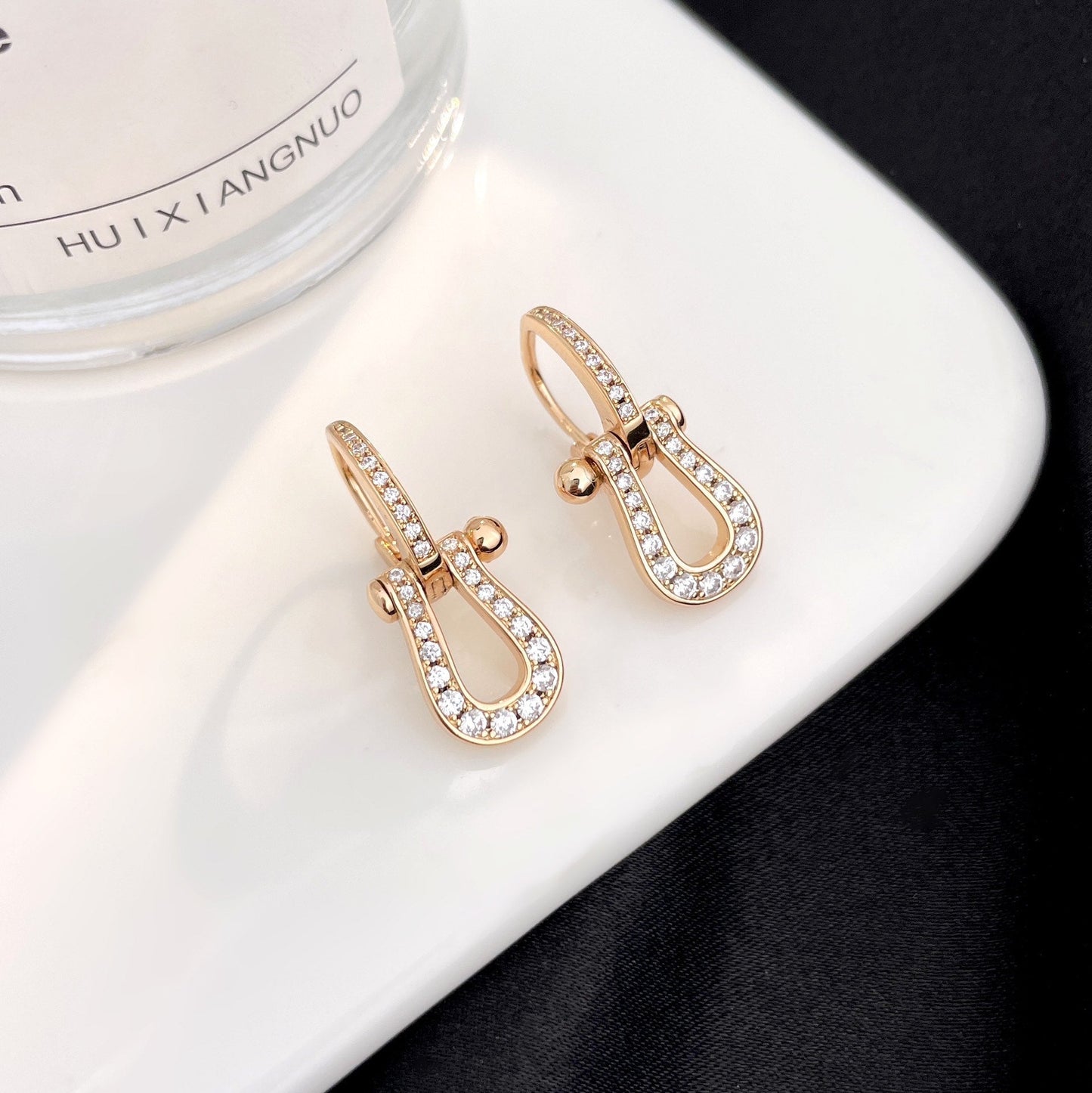 [Love's Uplift]FORCE 10 FULL DIAMOND DROP EARRINGS MEDIUM MODEL