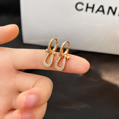 [Love's Uplift]FORCE 10 FULL DIAMOND DROP EARRINGS MEDIUM MODEL