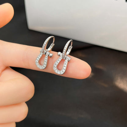 [Love's Uplift]FORCE 10 FULL DIAMOND DROP EARRINGS MEDIUM MODEL