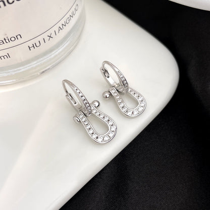 [Love's Uplift]FORCE 10 FULL DIAMOND DROP EARRINGS MEDIUM MODEL
