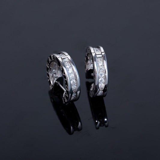 [Love's Uplift]ZERO 1 MINI SILVER DIAMOND EARRINGS