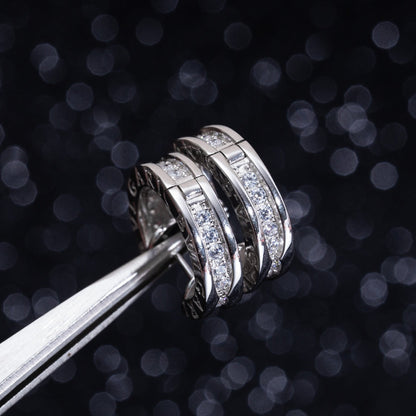 [Love's Uplift]ZERO 1 MINI SILVER DIAMOND EARRINGS