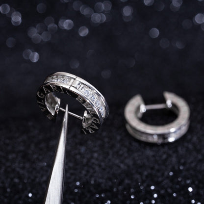 [Love's Uplift]ZERO 1 MINI SILVER DIAMOND EARRINGS