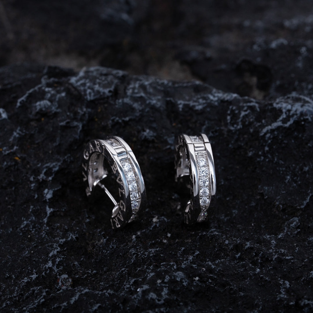 [Love's Uplift]ZERO 1 MINI SILVER DIAMOND EARRINGS