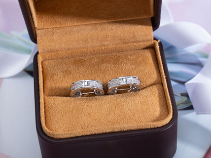 [Love's Uplift]ZERO 1 MINI SILVER DIAMOND EARRINGS