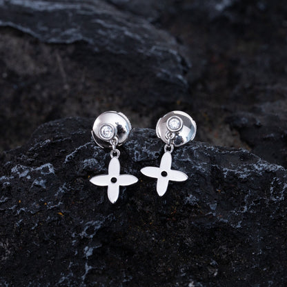 [Love's Uplift]VIDYLLE SILVER DIAMOND MINI DROP EARRINGS