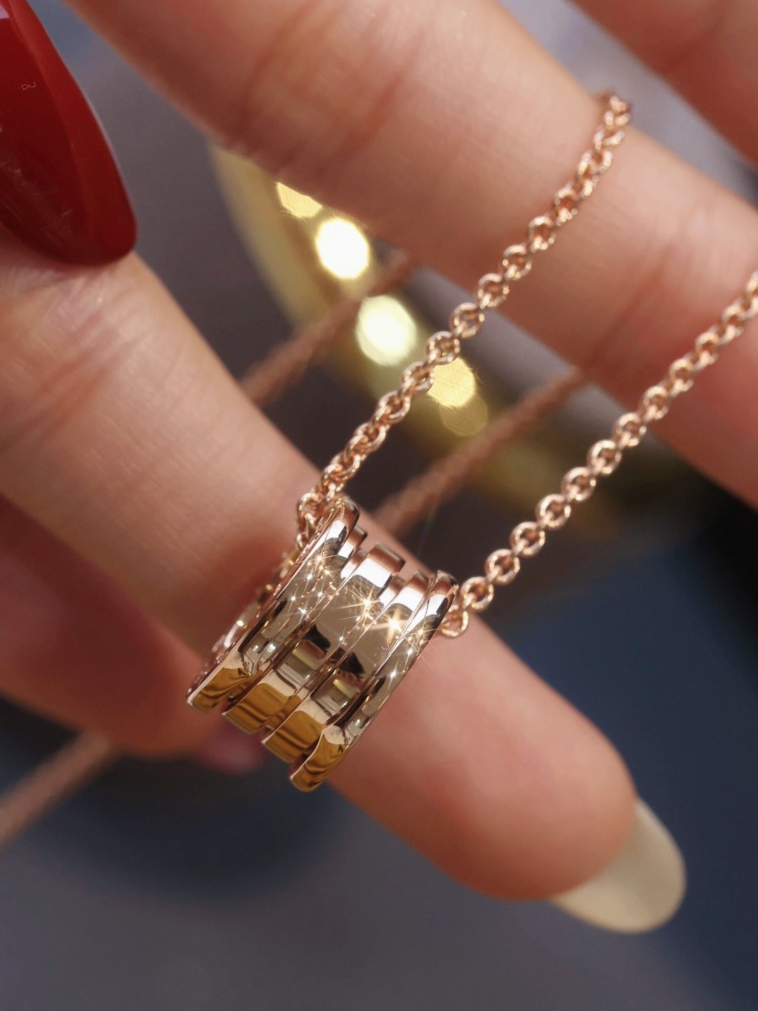 [Love's Uplift]ZERO 1 PINK GOLD NECKLACE
