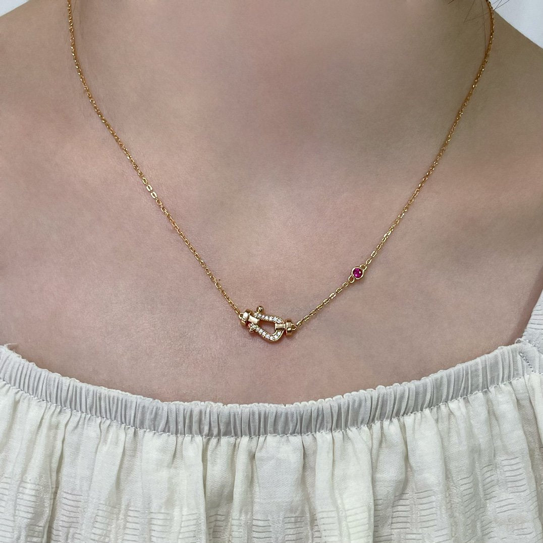 [Love's Uplift]FORCE 10 DIAMOND PINK GOLD NECKLACE