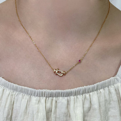 [Love's Uplift]FORCE 10 DIAMOND PINK GOLD NECKLACE