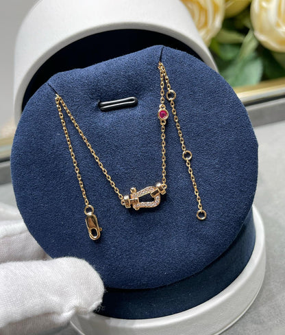 [Love's Uplift]FORCE 10 DIAMOND PINK GOLD NECKLACE