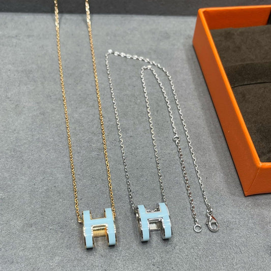 [Love's Uplift]POP H SKY BLUE NECKLACE