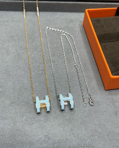 [Love's Uplift]POP H SKY BLUE NECKLACE