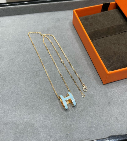 [Love's Uplift]POP H SKY BLUE NECKLACE