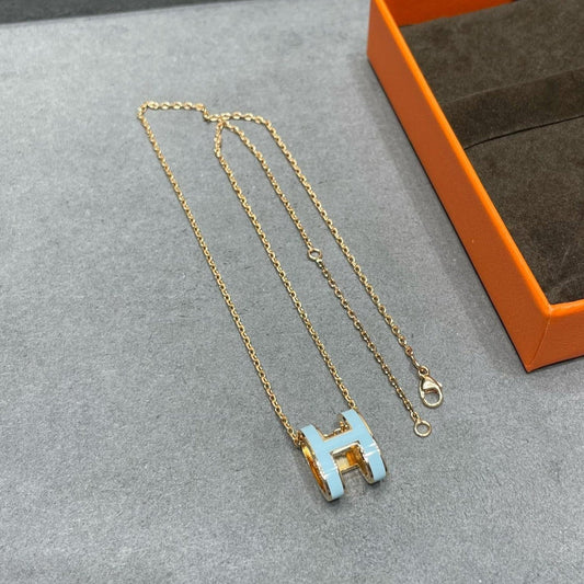 [Love's Uplift]POP H SKY BLUE NECKLACE