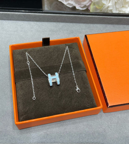 [Love's Uplift]POP H SKY BLUE NECKLACE