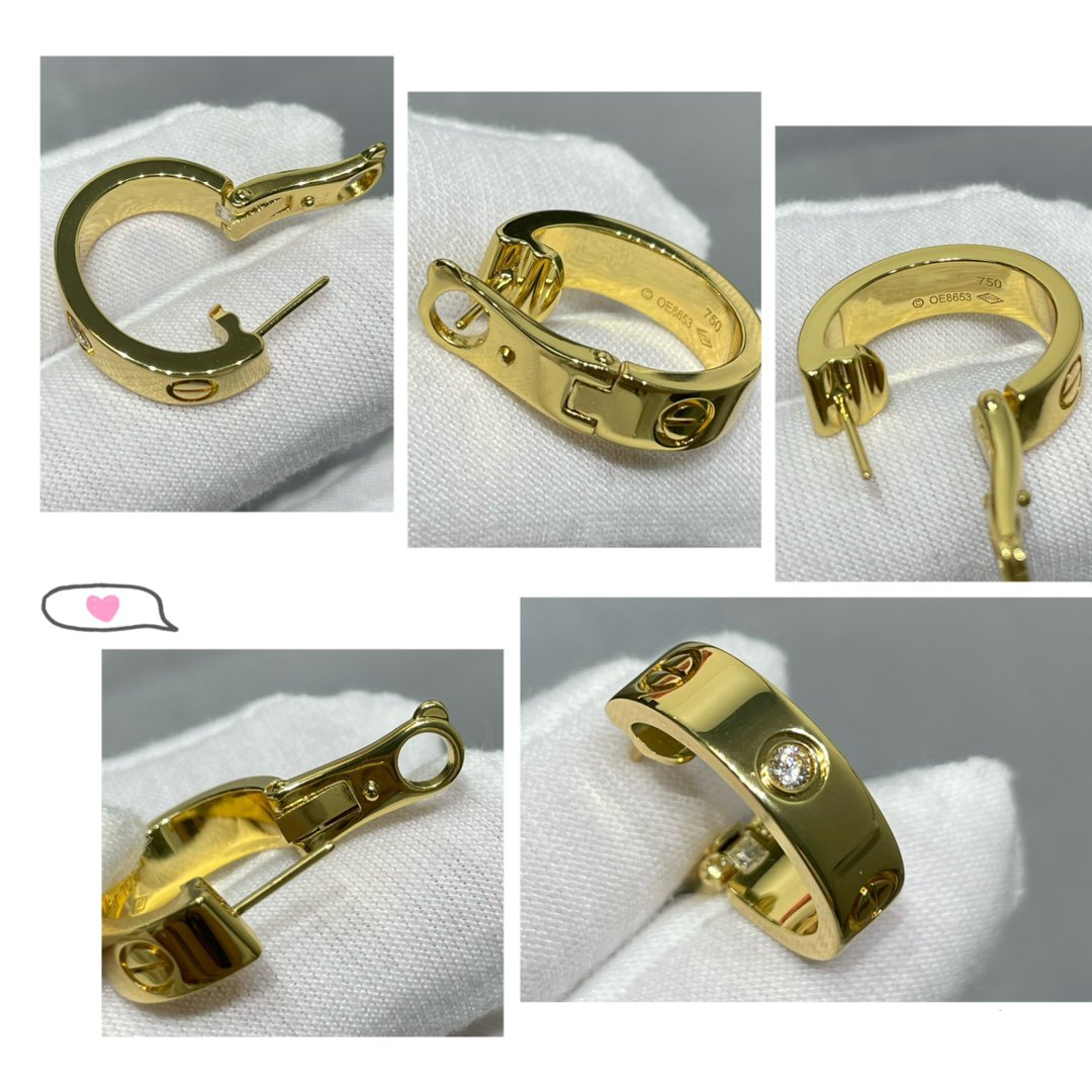 [Love's Uplift]LOVE 5.5MM 1 DIAMOND EARRINGS