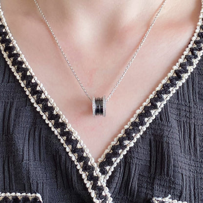 [Love's Uplift]ZERO 1 DIAMOND CERAMIC NECKLACE
