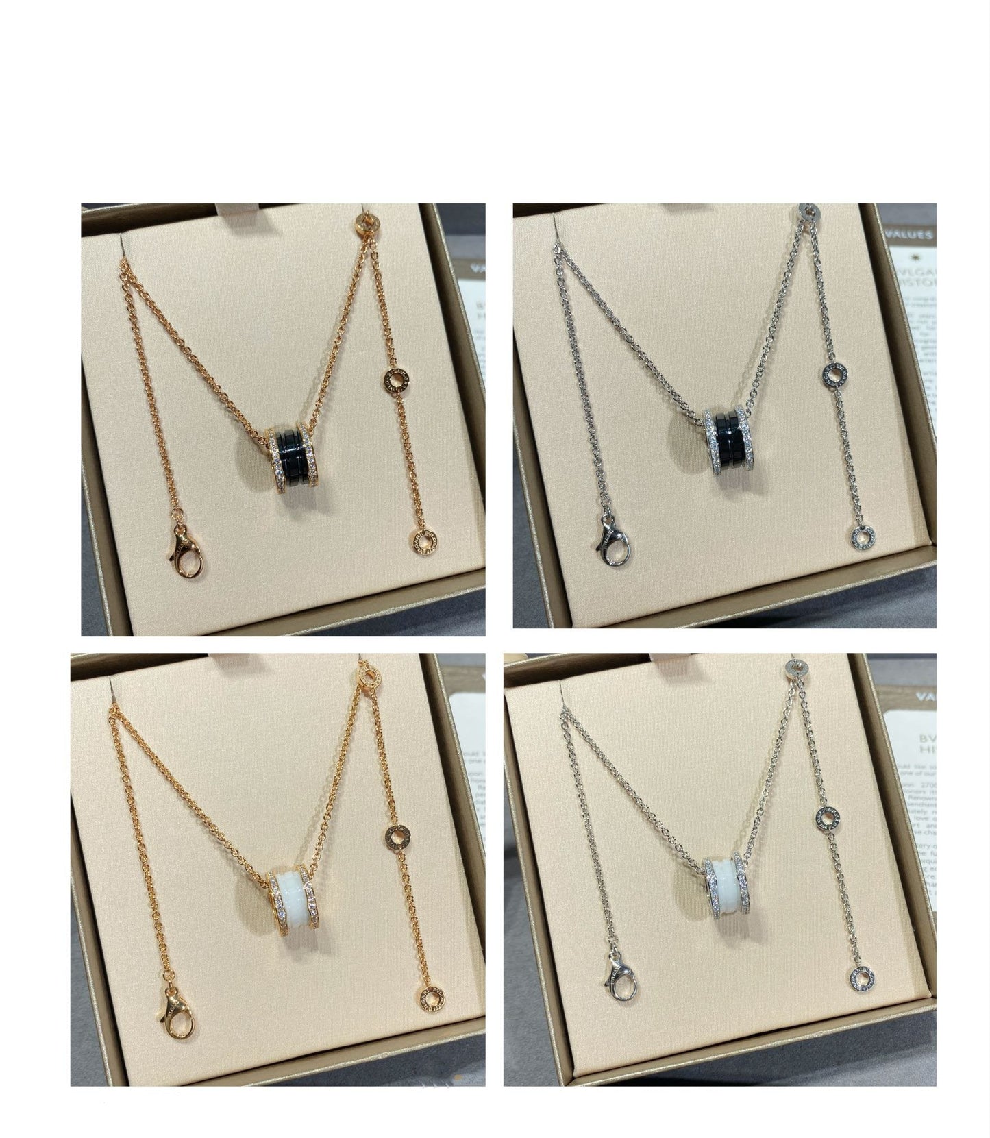 [Love's Uplift]ZERO 1 DIAMOND CERAMIC NECKLACE