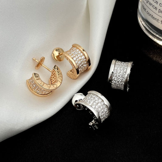 [Love's Uplift]ZERO 1 DIAMOND PAVED EARRINGS