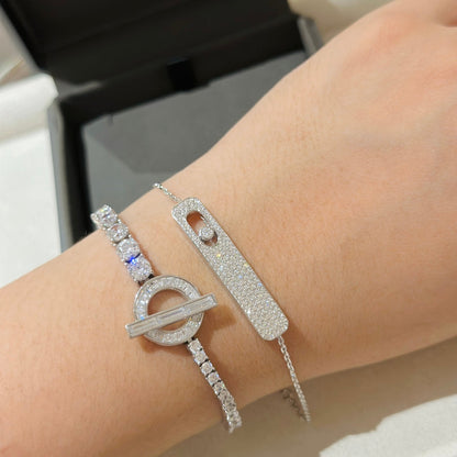 [Love's Uplift ]MOVE CLASSIQUE DIAMOND PAVED BRACELET