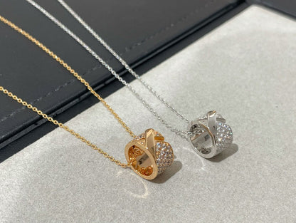 [Love's Uplift]LIENS EVIDENCE DIAMOND PAVED NECKLACE