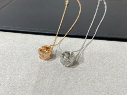 [Love's Uplift]LIENS EVIDENCE DIAMOND PAVED NECKLACE