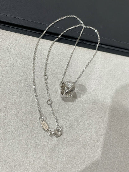 [Love's Uplift]LIENS EVIDENCE DIAMOND PAVED NECKLACE