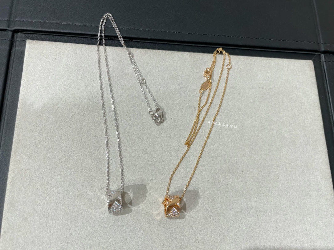 [Love's Uplift]LIENS EVIDENCE DIAMOND PAVED NECKLACE