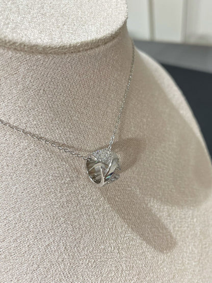 [Love's Uplift]LIENS EVIDENCE DIAMOND PAVED NECKLACE