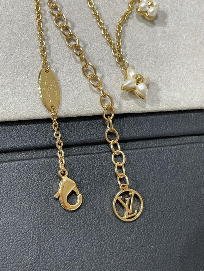 [Love's Uplift]FLOWERGRAM GOLD MOP DOUBLE ROW NECKLACE