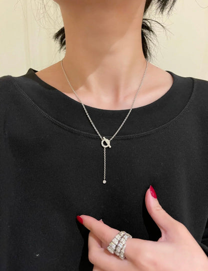 [Love's Uplift]FINESSE SILVER DIAMOND NECKLACE