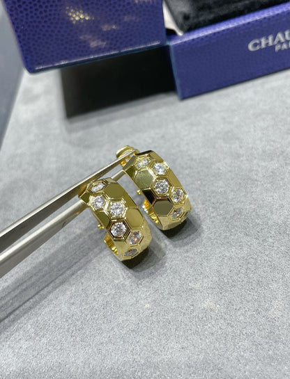 [Love's Uplift]BEE LOVE DIAMOND HOOP EARRINGS