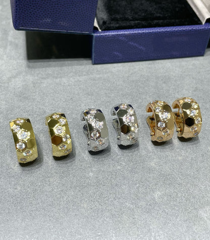 [Love's Uplift]BEE LOVE DIAMOND HOOP EARRINGS