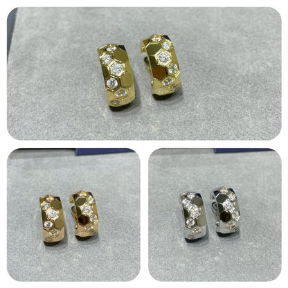 [Love's Uplift]BEE LOVE DIAMOND HOOP EARRINGS