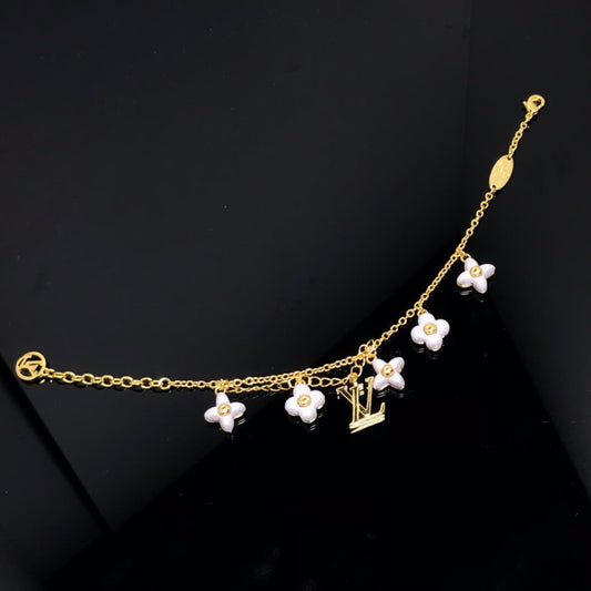 [Love's Uplift]LOGO 6 MOTIF STAR AND SUN GOLD BRACELET